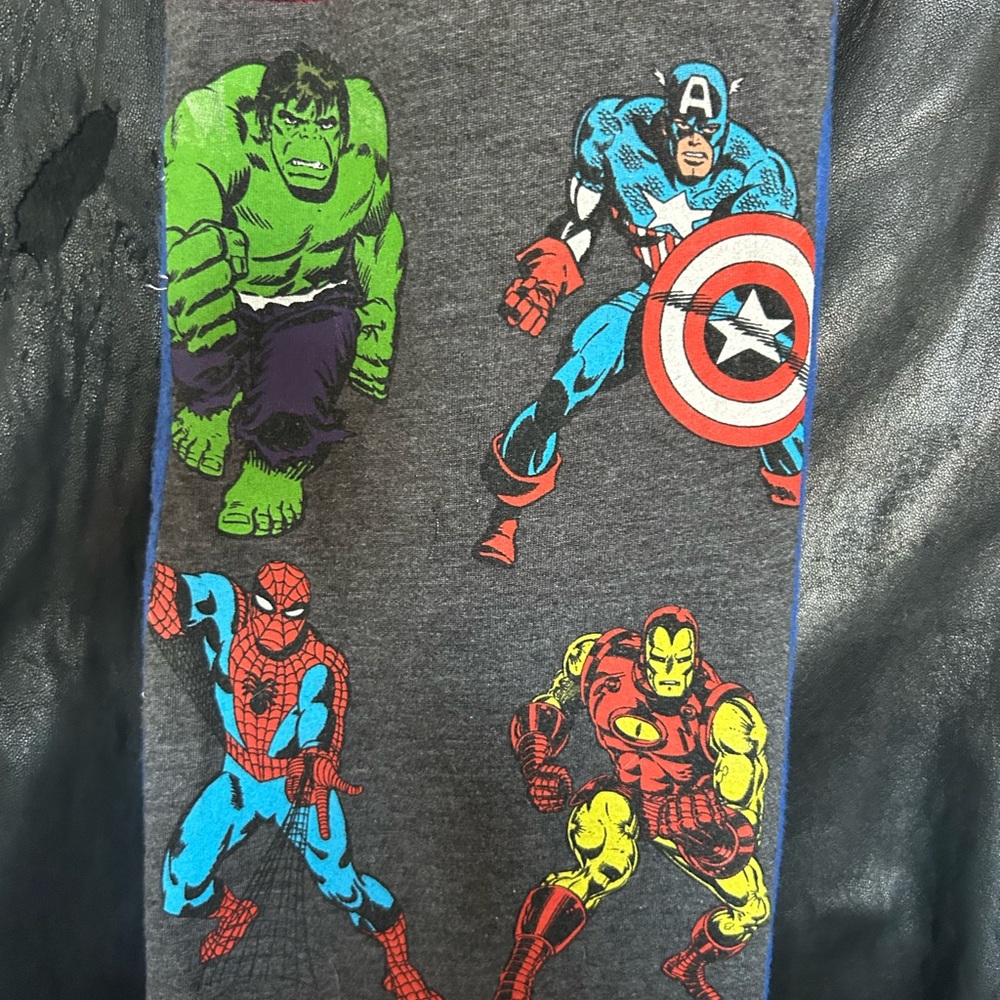 Boys Flannel scarf superfriends gray